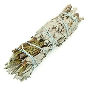 Naturalne Kadzidło w Pęczku - Biała Szałwia i Cedr 10 cm